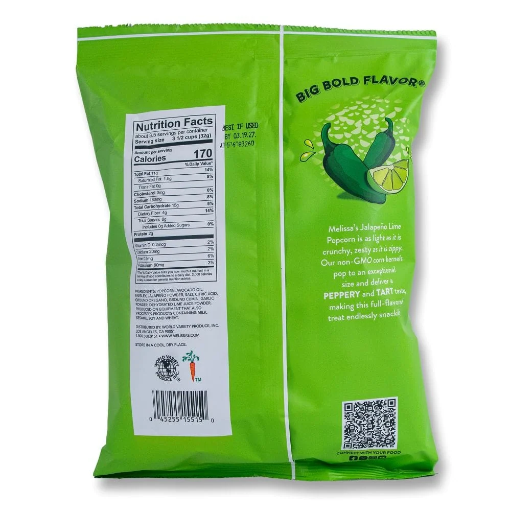 Jalapeño Lime Popcorn 2 Jalapeño Lime Popcorn