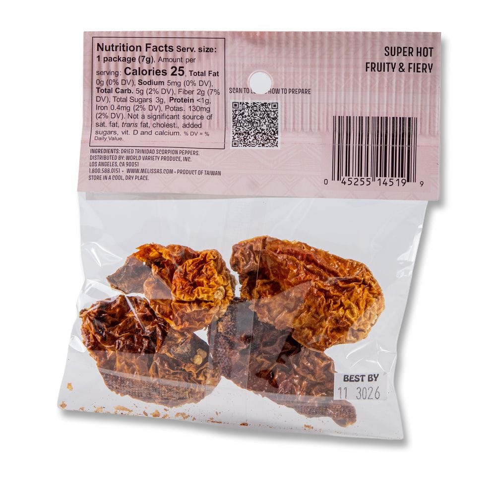 Dried Trinidad Scorpion Peppers